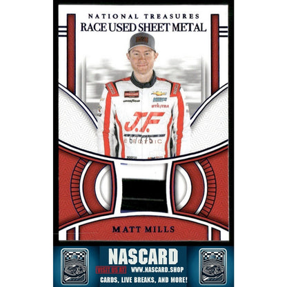 2024 National Treasures Race Used Sheet Metal Blue Matt Mills /75