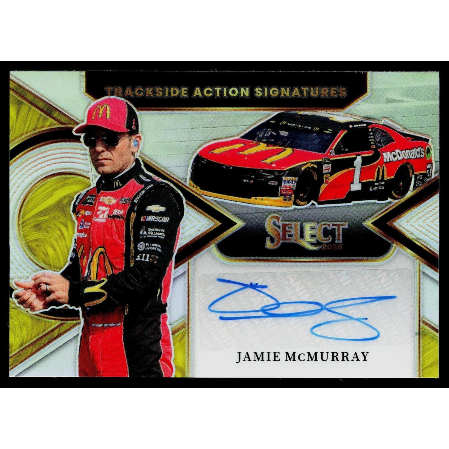 2026 Panini Select #TAS-JMY Jamie McMurray Trackside Action Signatures