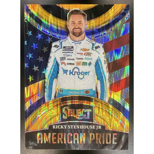 2024 Panini Select Ricky Stenhouse Jr American Pride Gold Flash Prizms /10