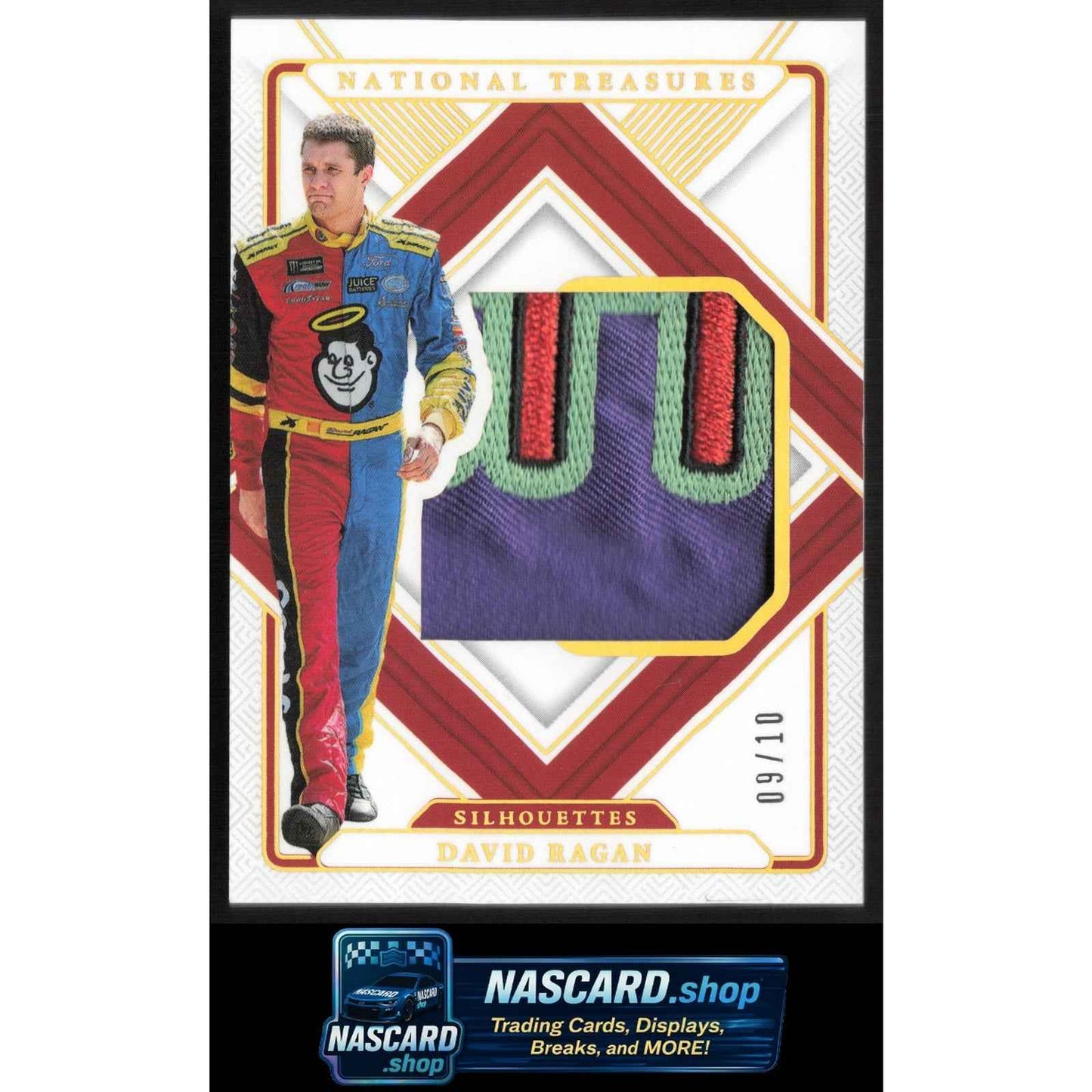 2025 Panini National Treasures #SIL-DRG David Ragan Silhouettes Holo Gold #/10