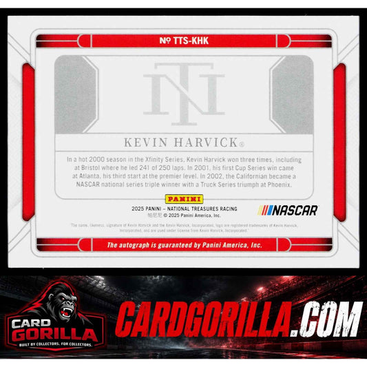 2025 National Treasures Kevin Harvick Triple Threat Signers Holo Silver #/25