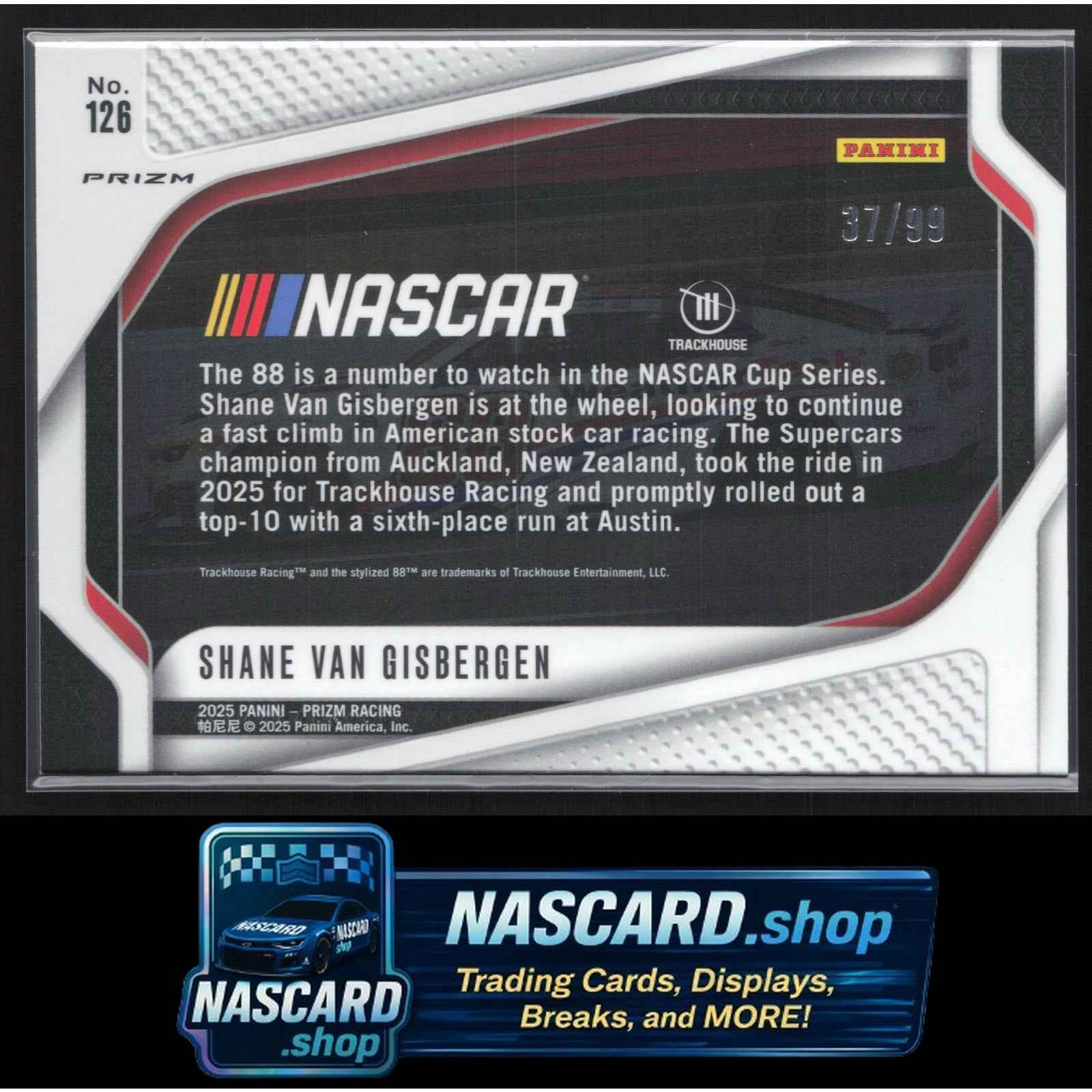 2025 Panini Prizm Rides #126 Shane Van Gisbergen Purple #/99