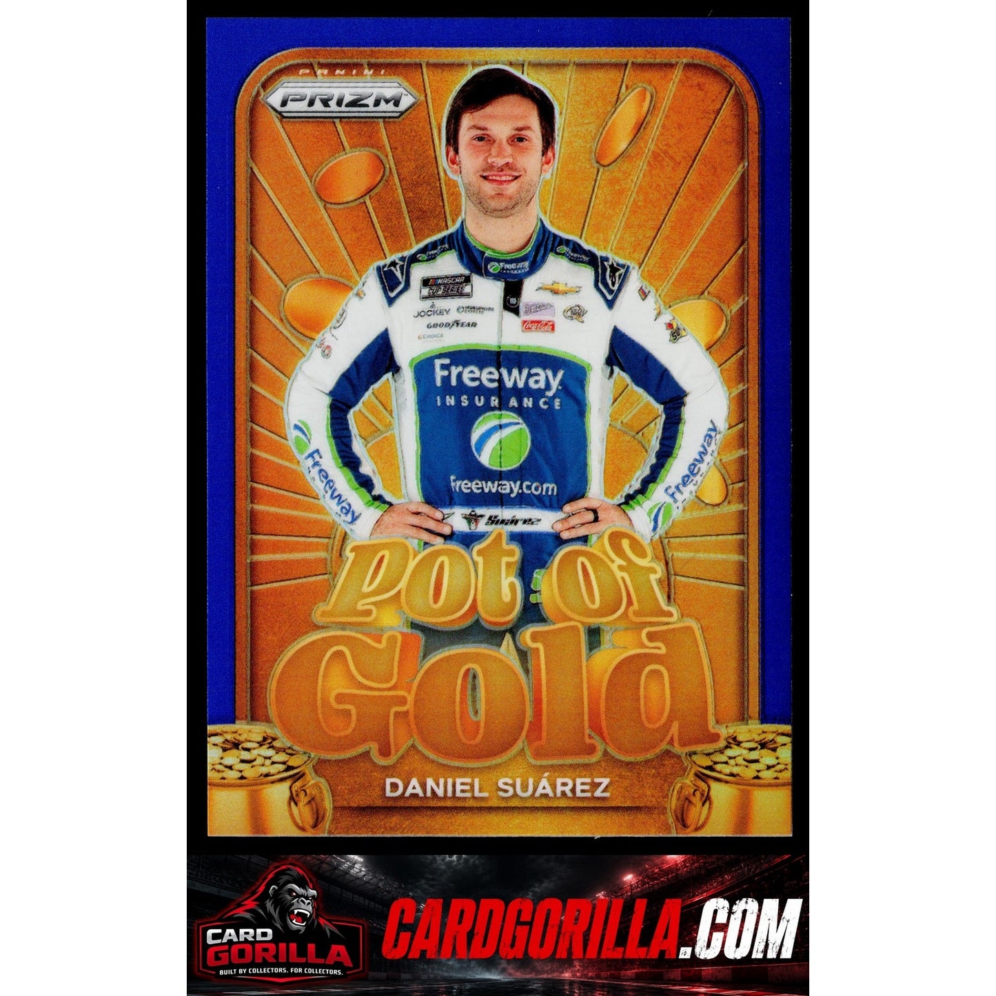 2024 Panini Prizm #19 Daniel Suarez Pot Of Gold Blue #/49