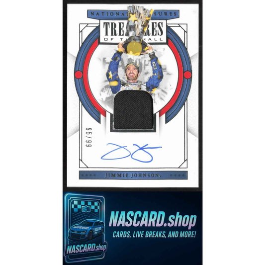 2024 Panini National Treasures #TH-JJN Jimmie Johnson Treasures Of The Hall #/99