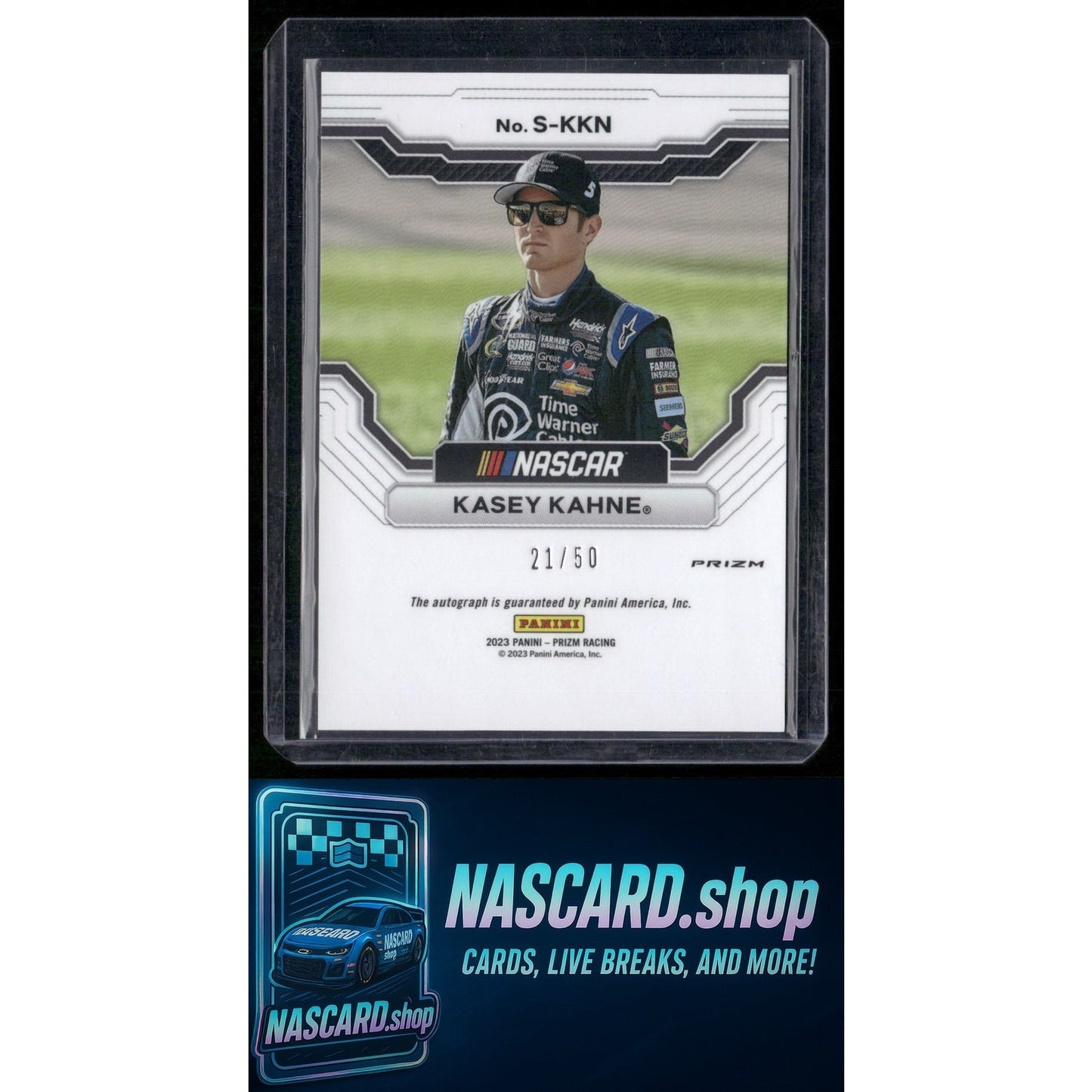 2023 Panini Prizm #S-KKN Kasey Kahne Scripts Checkered Flag Prizm #/50