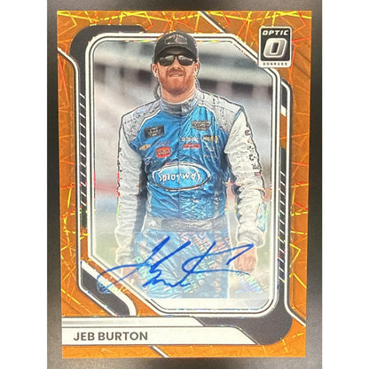 2026 Panini Donruss NASCAR Racing Jeb Burton Optic Signatures Orange Velocity