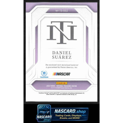 2025 Panini National Treasures #TS-DSZ Daniel Suarez Treasured Swatches #/75