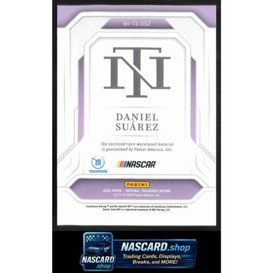 2025 Panini National Treasures #TS-DSZ Daniel Suarez Treasured Swatches #/75