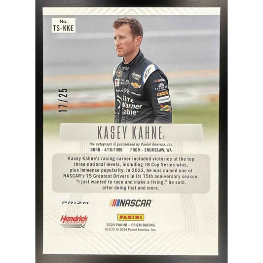 2024 Panini Prizm Kasey Kahne #TS-KKE Throwback Signatures Mojo Prizms /25 Auto