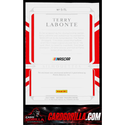 2022 Panini National Treasures #S-TL Terry Labonte Silhouettes Holo Gold #1/5