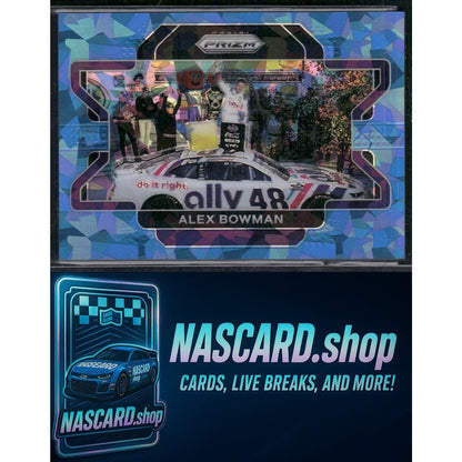 2022 Panini Prizm #98 Alex Bowman Carolina Blue Cracked Ice #/25 - Card Gorilla