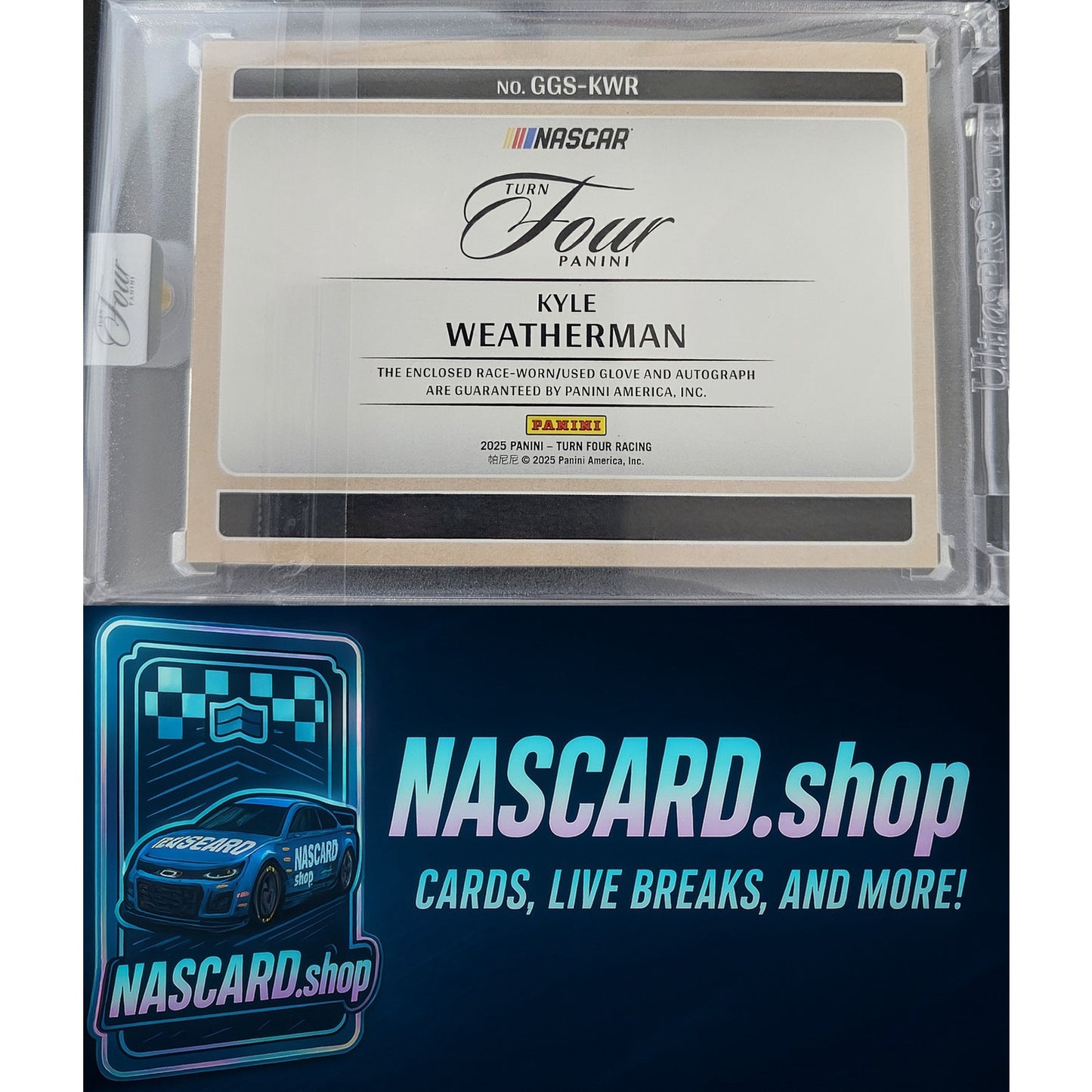 2025 Panini Turn Four #GGS-KWR Kyle Weatherman Get a Grip Signatures Red #10/10