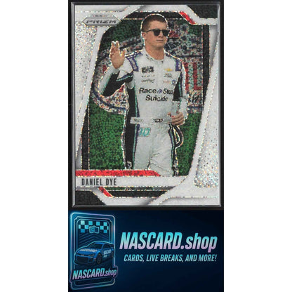 2025 Panini Prizm Racing #61 Daniel Dye White Sparkle Prizm