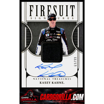 2023 Panini National Treasures #FS-KKN Kasey Kahne Firesuit Signatures #/99