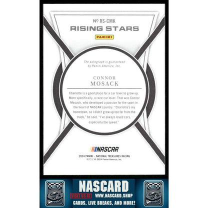 2024 Panini National Treasures Connor Mosack Rising Stars Holo Silver #/49 (RC) - NASCARD.shop