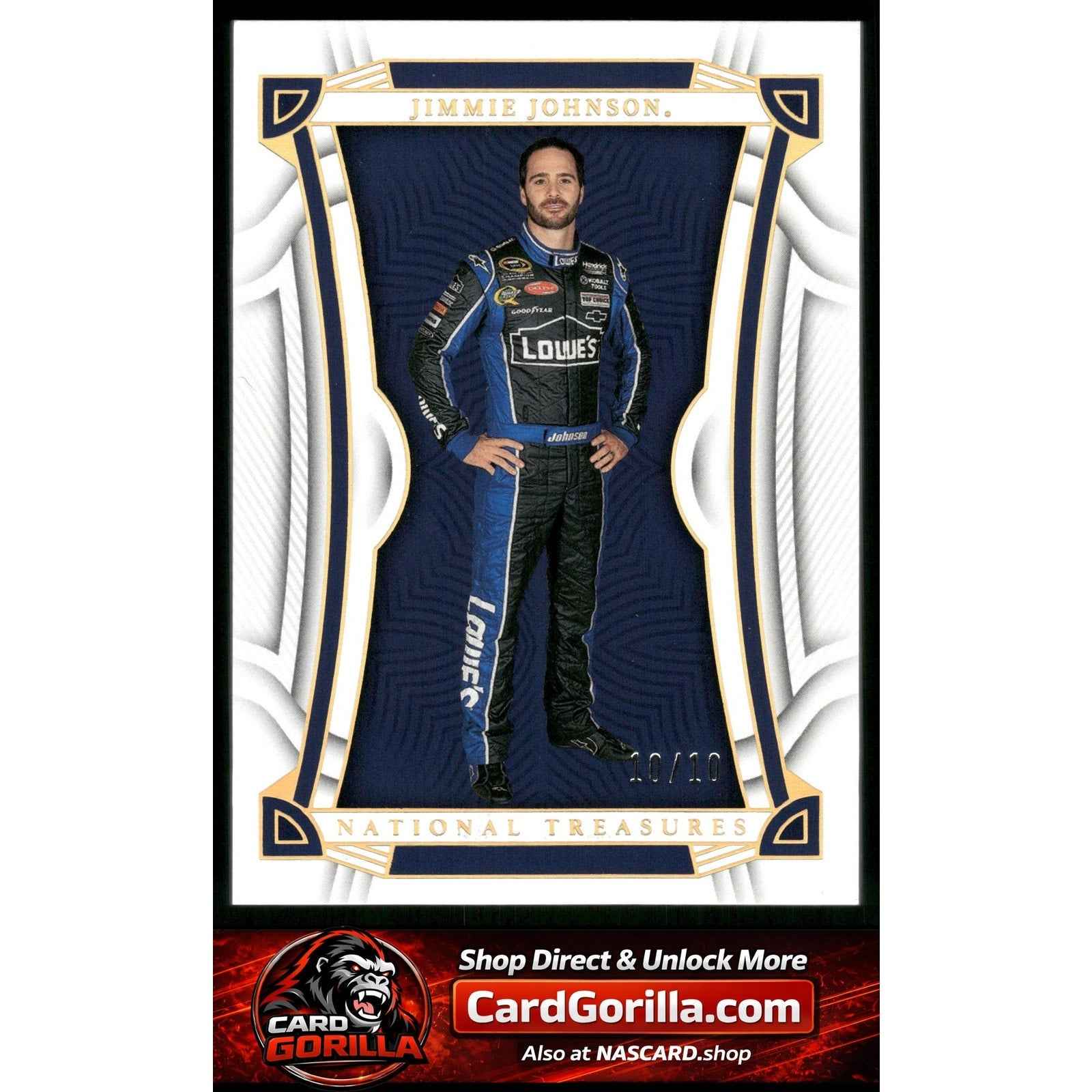 2023 Panini National Treasures #7 Jimmie Johnson Holo Gold #/10