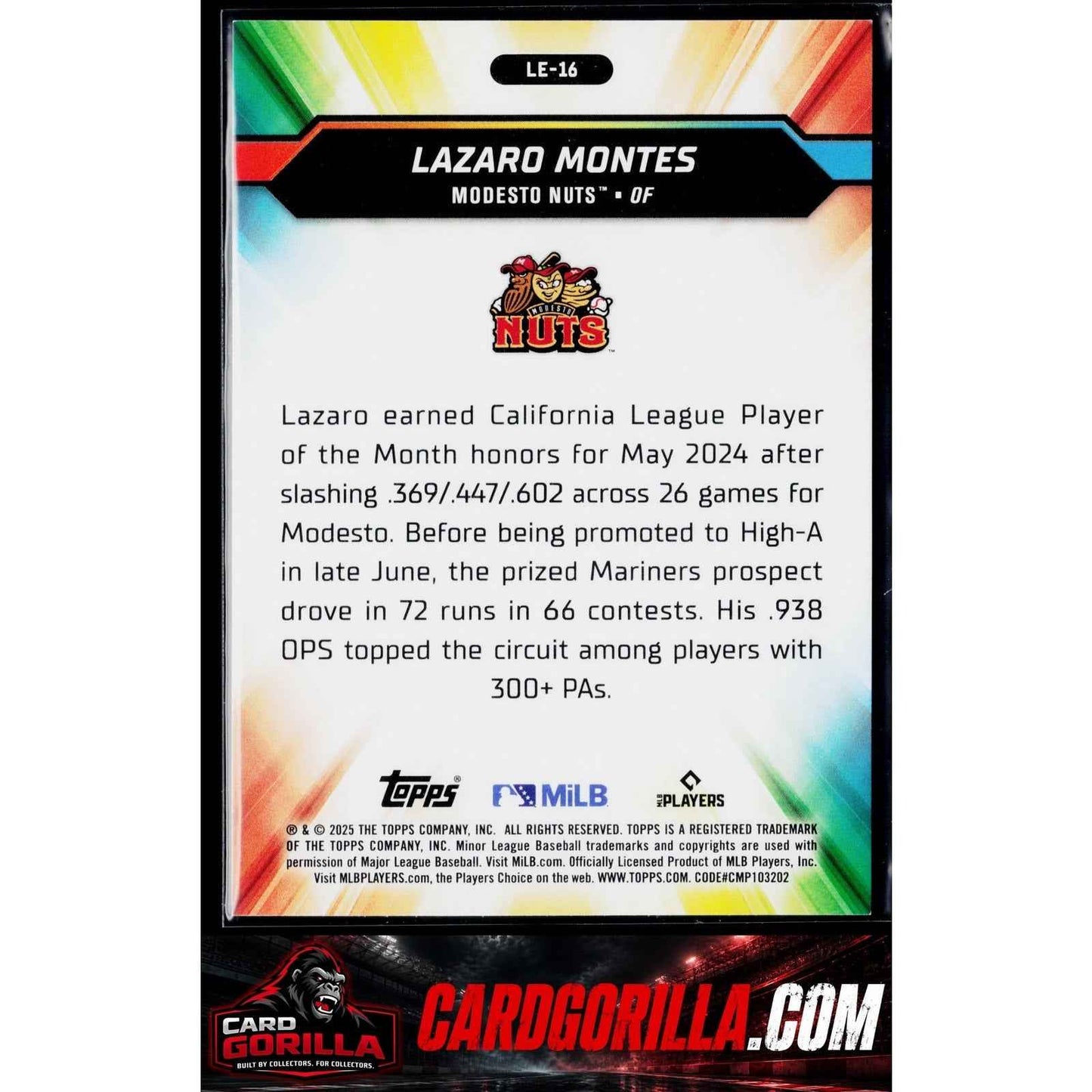 2025 Topps Pro Debut #LE-16 Lazaro Montes League Elites