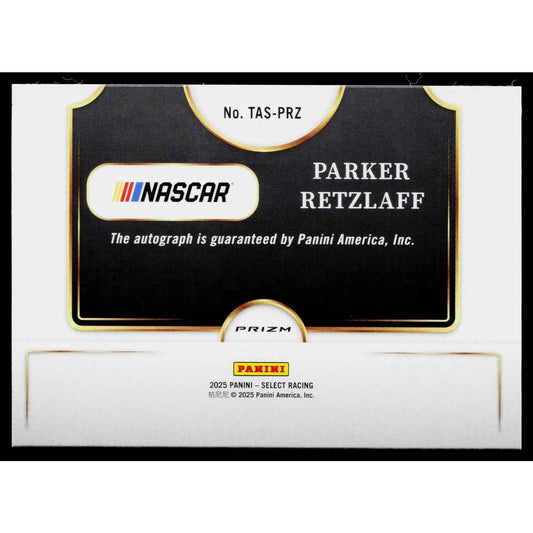 2025 Panini Select #TAS-PRZ Parker Retzlaff Trackside Action Signatures