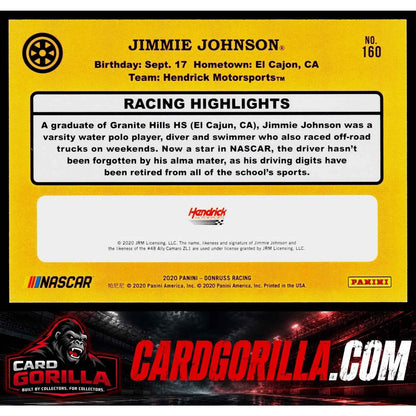 2020 Donruss #160 Jimmie Johnson Green #/99