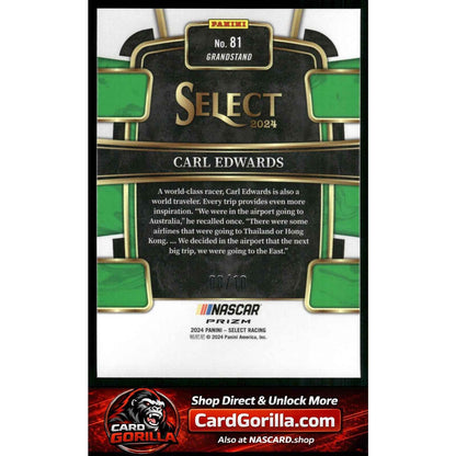 2024 Panini Select #81 Carl Edwards Gold Prizms #/10
