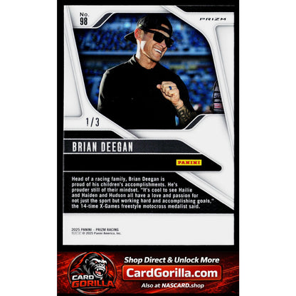 2025 Panini Prizm #98 Brian Deegan Gold Shimmer #1/3