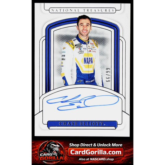2025 Panini National Treasures #S-CET Chase Elliott Signatures #/99