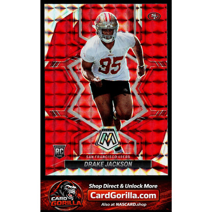 2022 Panini Mosaic #394 Drake Jackson Mosaic Red