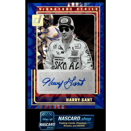 2025 Donruss #SS-HGT Harry Gant Signature Series Blue Xplosion #/25