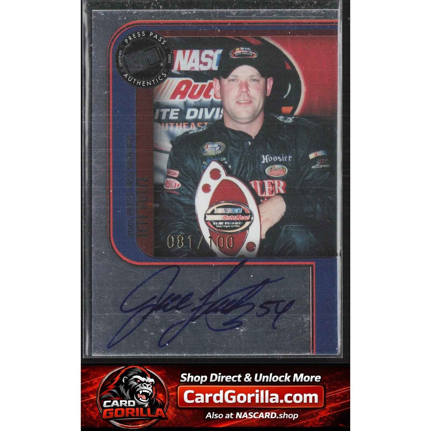 2005 Press Pass #NNO Jeff Fultz Signings Platinum #/100
