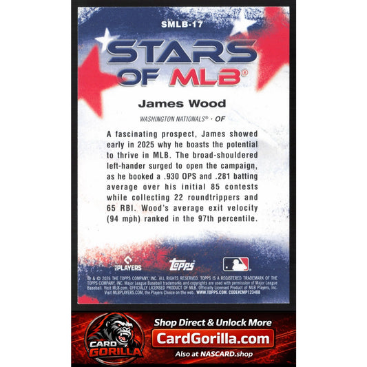 2026 Topps #SMLB-17 James Wood Stars of MLB