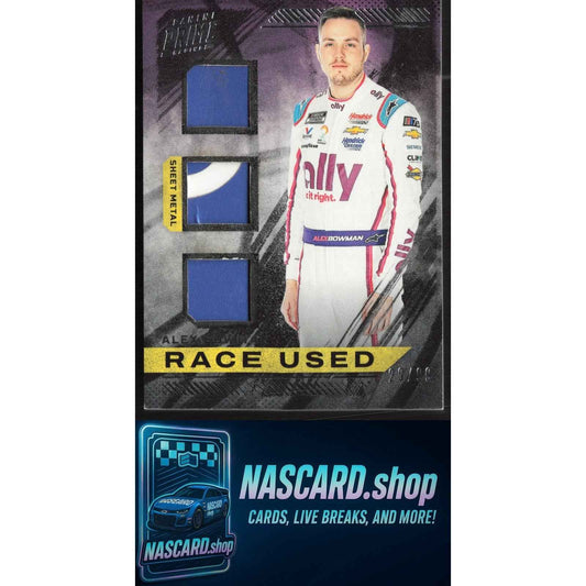 2023 Panini Prime #RUT-ABO Alex Bowman Race Used Trios Sheet Metal #/99