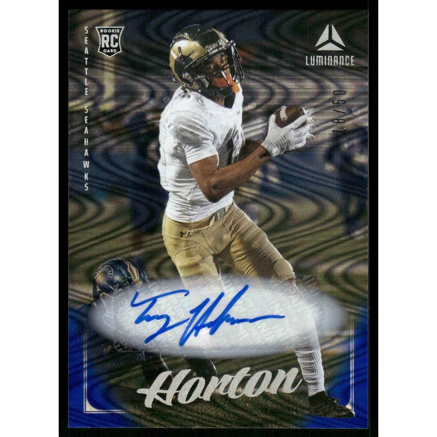 2025 Panini Luminance #131 Tory Horton Base Luminance Blue Auto RC #/50