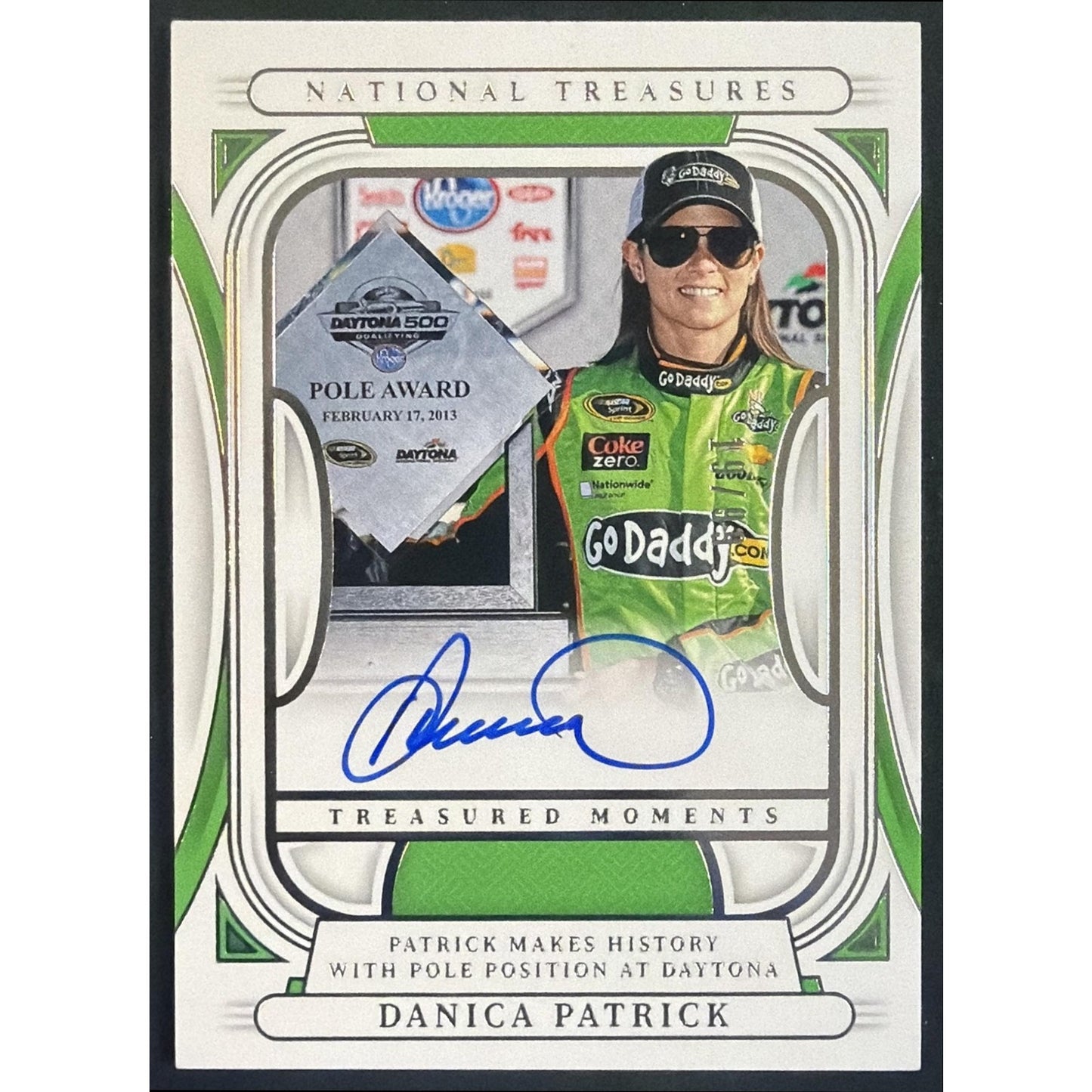 2025 Panini National Treasures Danica Patrick #13 Treasured Moments /99 Auto