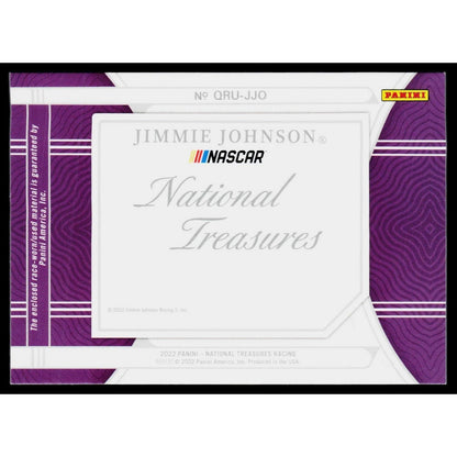 2022 Panini National Treasures Jimmie Johnson Quad Race Used Sheet Metal #/49