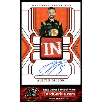 2025 Panini National Treasures #PP-ADN Austin Dillon Premium Patches Red #/11