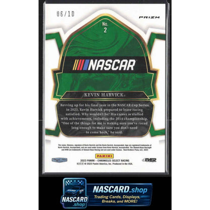 2023 Panini Chronicles #2 Kevin Harvick Select Gold #/10