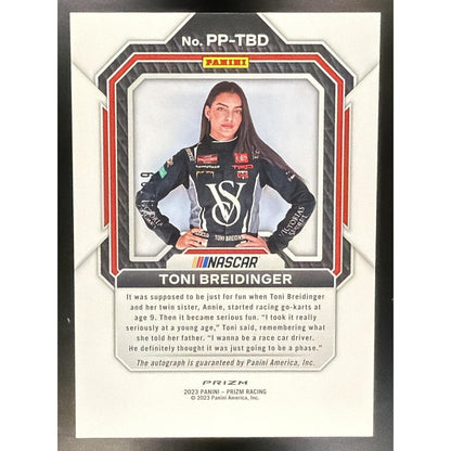 2023 Panini Prizm Toni Breidinger Patented Penmanship Purple Velocity /99