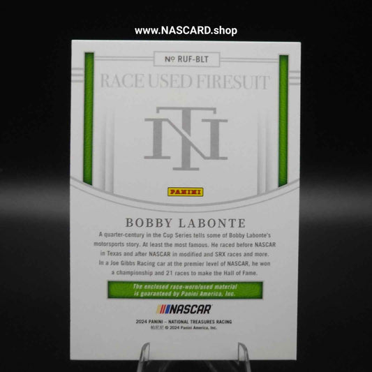 2024 National Treasures Race Used Firesuit Holo Silver Bobby Labonte 01/25 - NASCARD.shop
