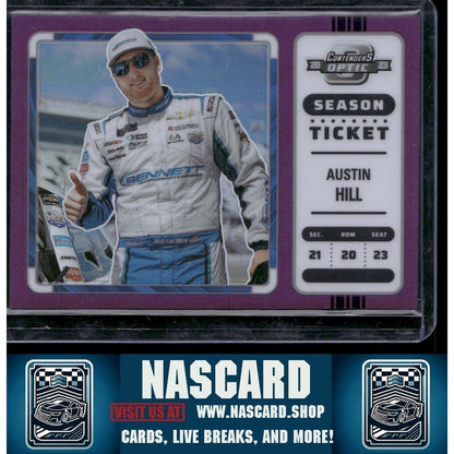 2023 Panini Chronicles #10 Austin Hill Contenders Optic Purple - NASCARD.shop