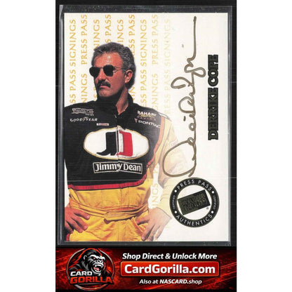 1999 Press Pass #NNO Derrike Cope Signings Gold #/100