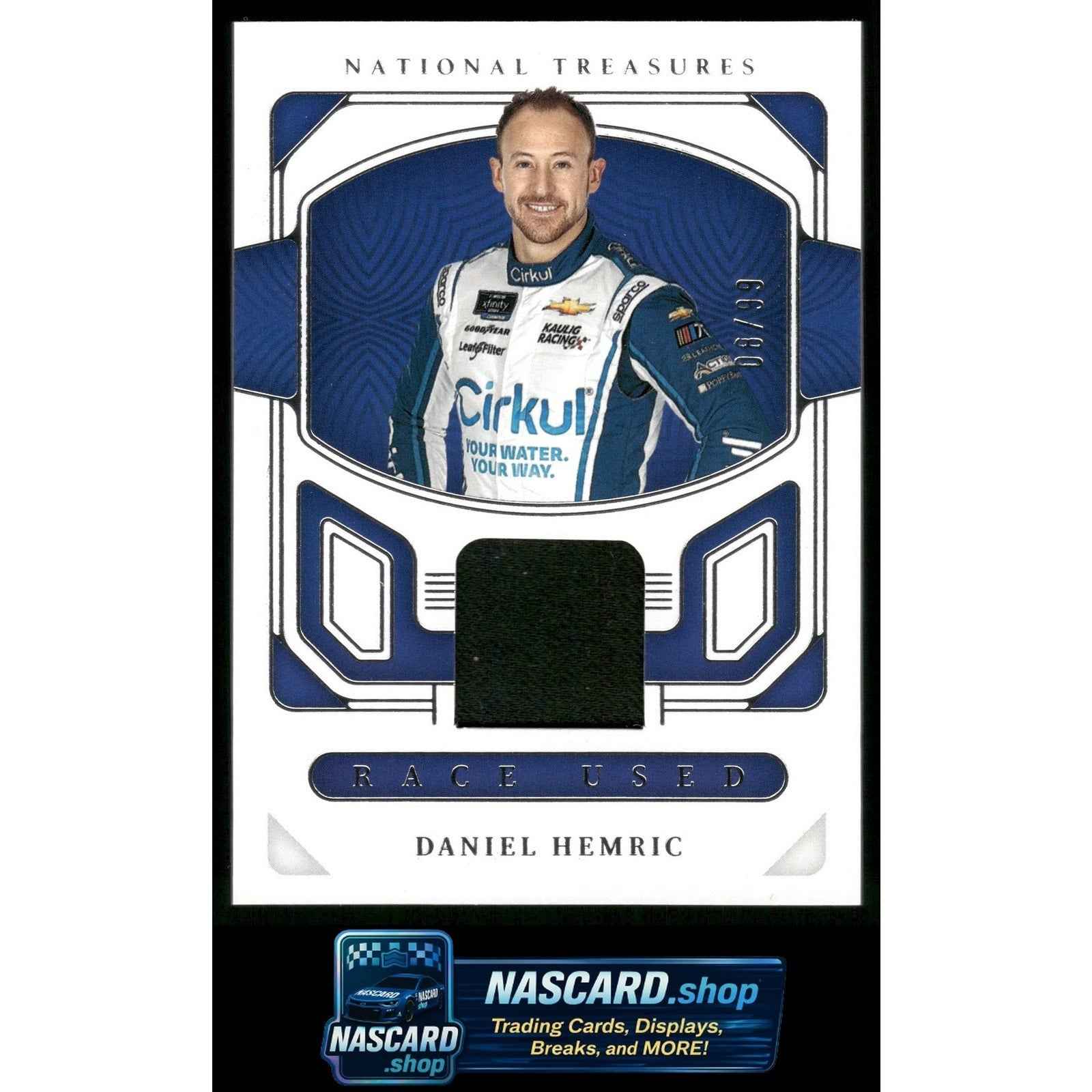 2023 Panini National Treasures #RU-DHM Daniel Hemric Race Used Sheet Metal #/99