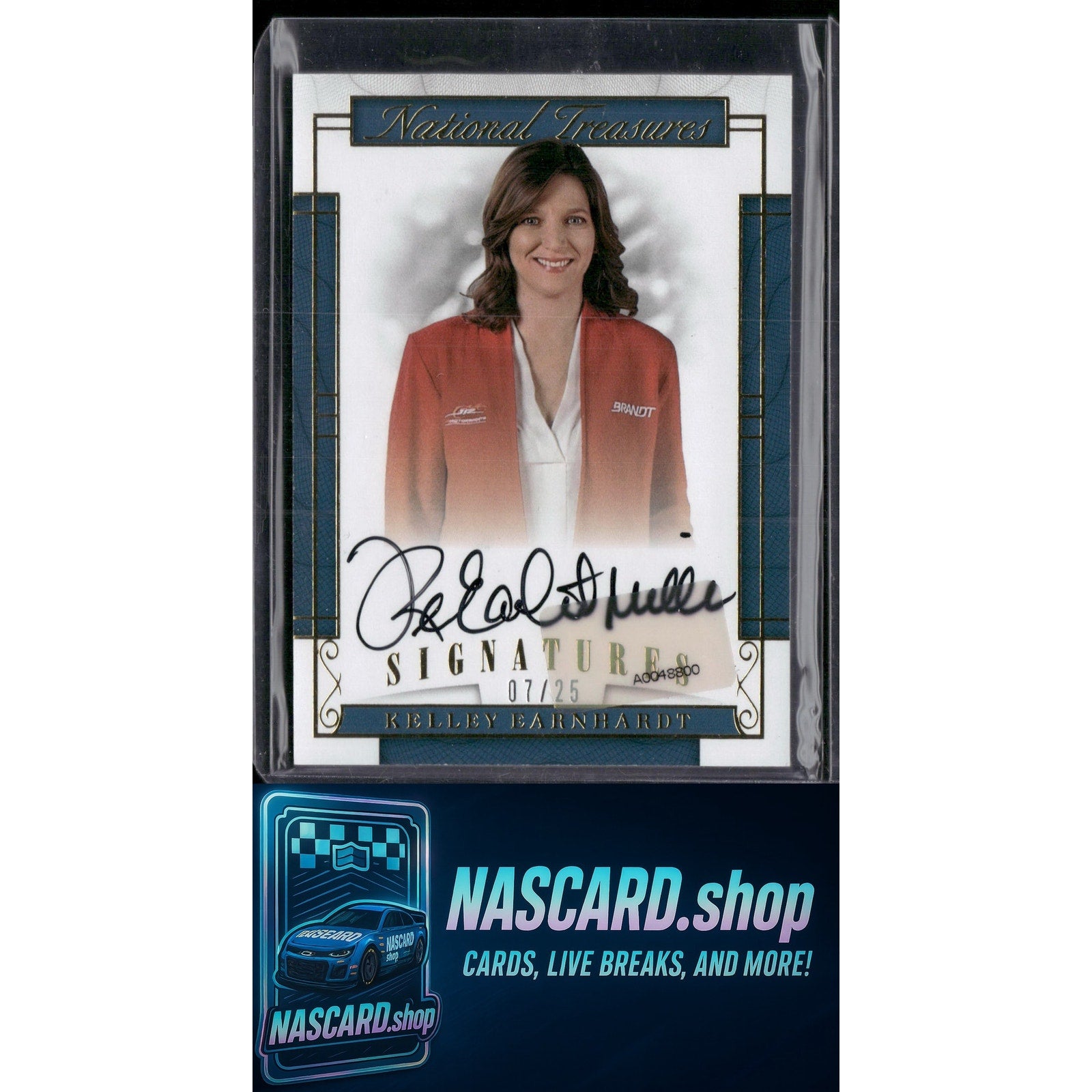 2017 Panini National Treasures #S-KE Kelley Earnhardt Signatures Gold #/25 - NASCARD.shop