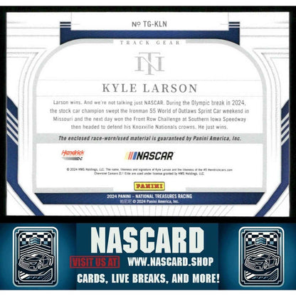 2024 National Treasures Track Gear Holo Silver Kyle Larson /25