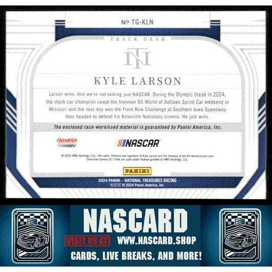 2024 National Treasures Track Gear Holo Silver Kyle Larson /25