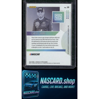 2020 Panini Chronicles #19 Chase Cabre Status Autographs #/300 - NASCARD.shop