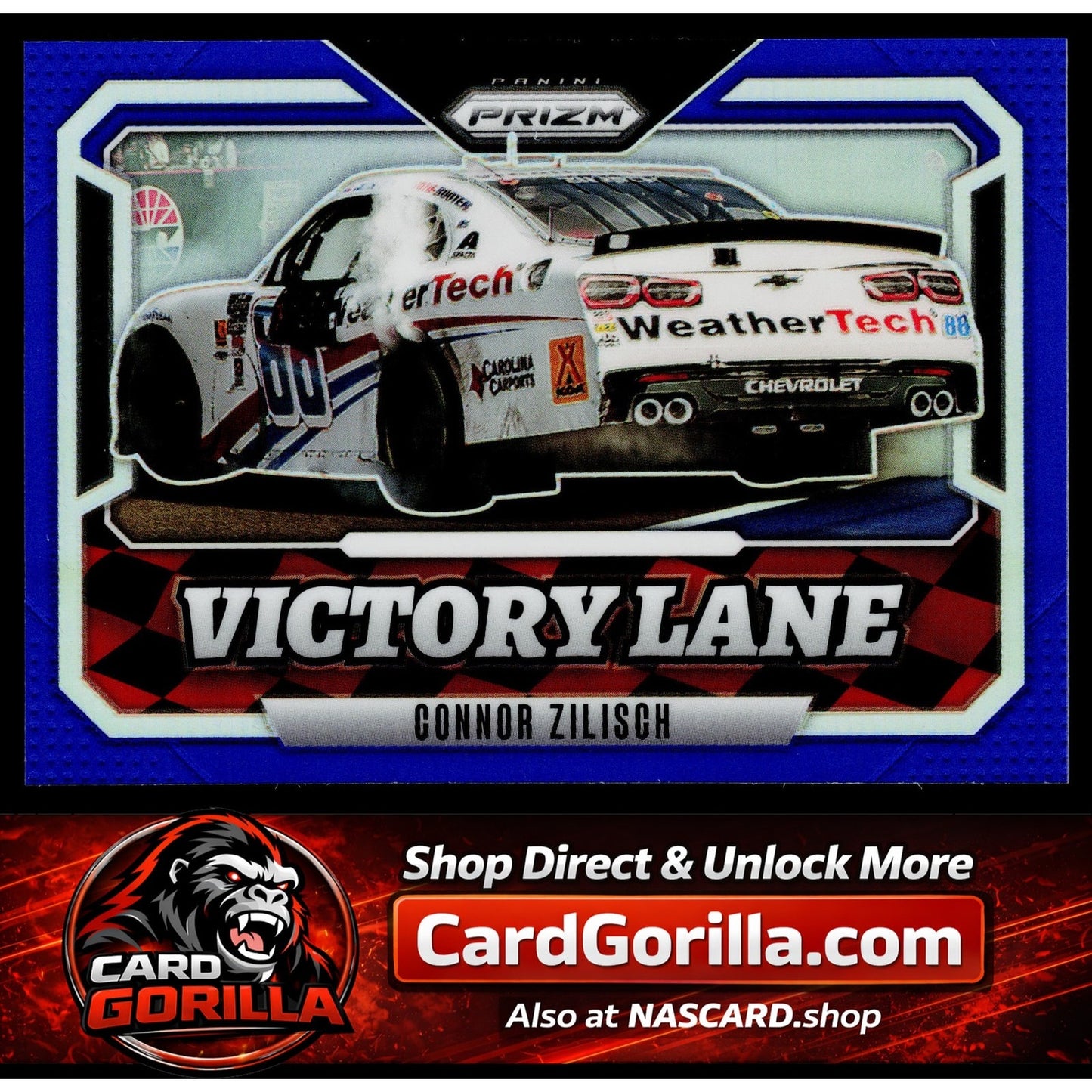 2025 Panini Prizm #11 Connor Zilisch Victory Lane Blue #/49