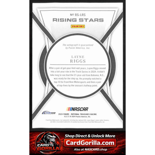 2024 Panini National Treasures #RS-LRS Layne Riggs Rising Stars #/99