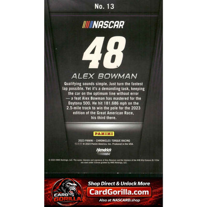2023 Panini Chronicles #13 Alex Bowman Torque Gold #/10