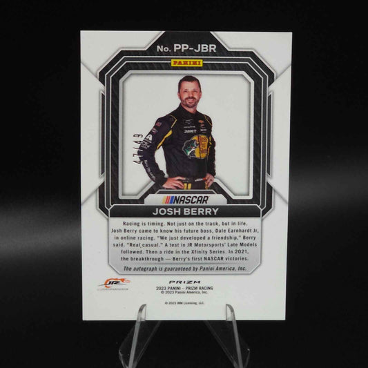 2023 Panini Prizm Patended Penmanship Reacitve Blue Josh Berry /49 - NASCARD.shop