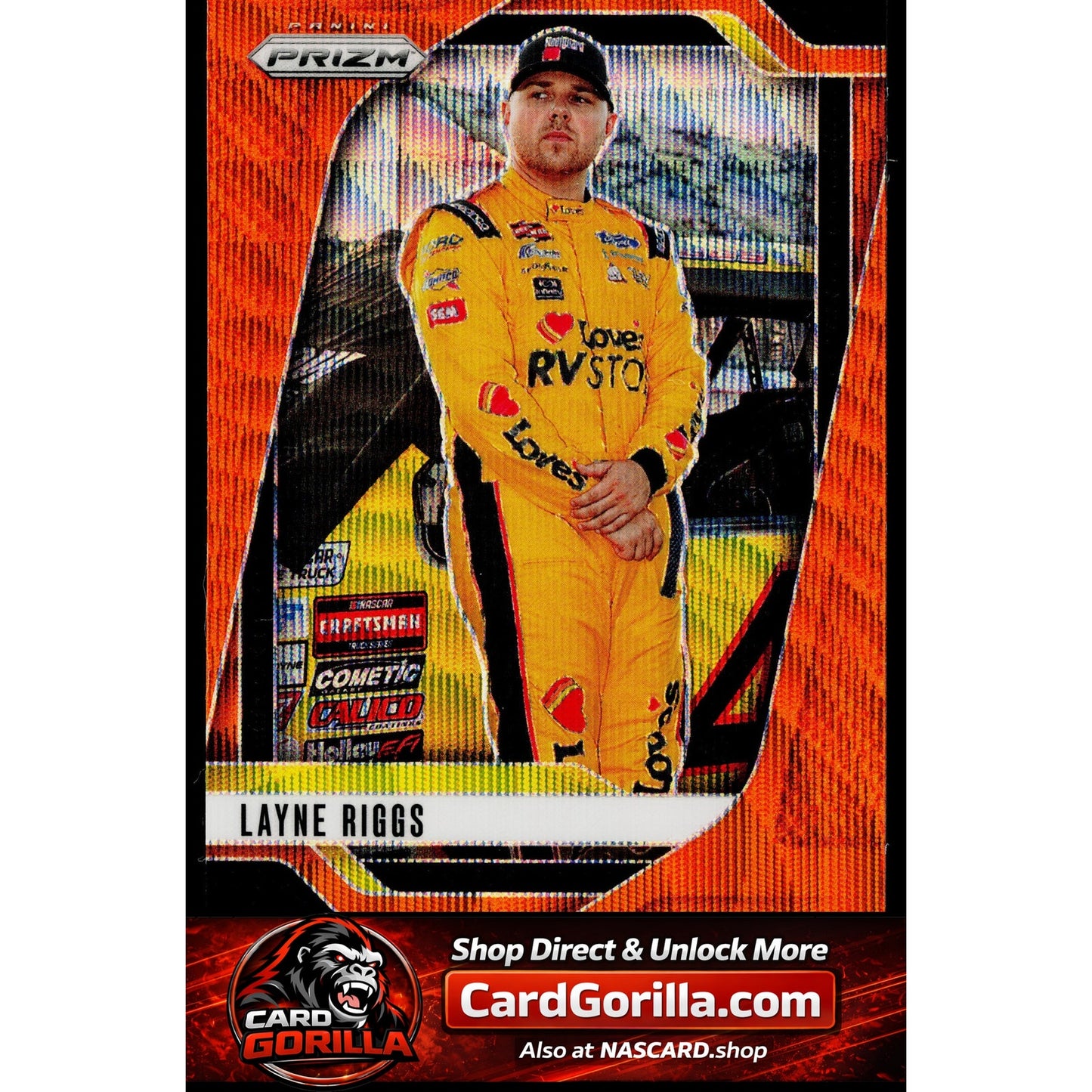 2025 Panini Prizm #44 Layne Riggs Orange Wave #/125